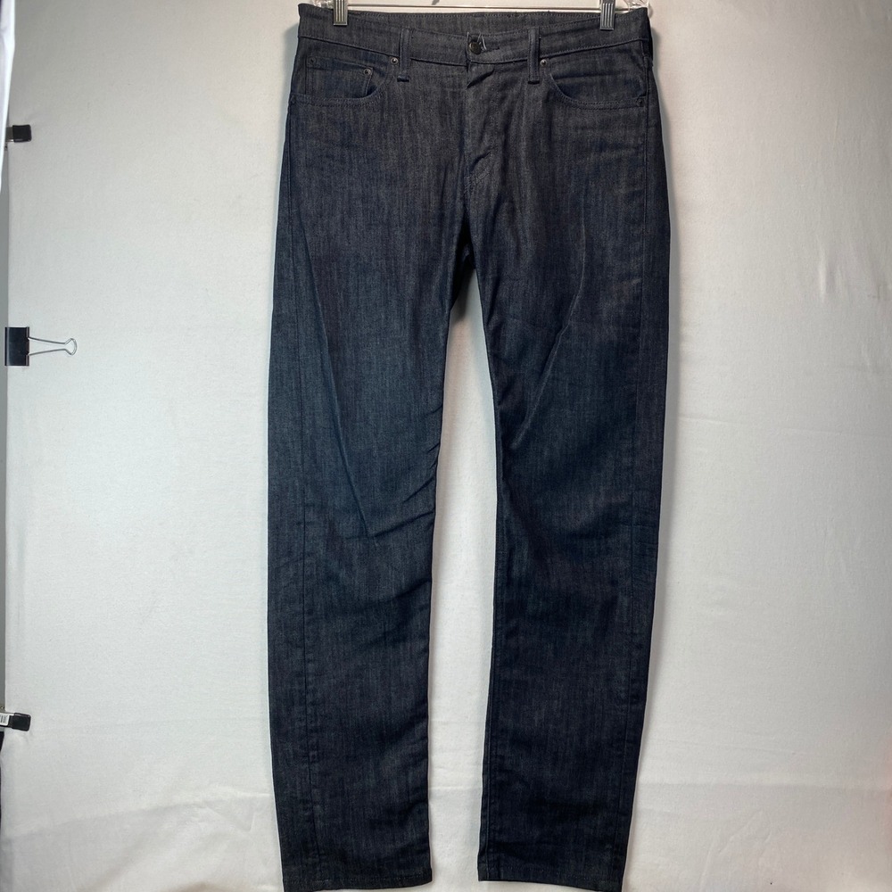 Levi's 504 Regular Straight Selvedge Denim Jeans Mens 32x34 Indigo Blue Raw Look